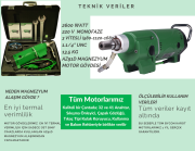 DMP-252 ENDÜSTRİYEL TİP AKILLI LCD EKRANLI KAROT MOTORU 2600 WATT